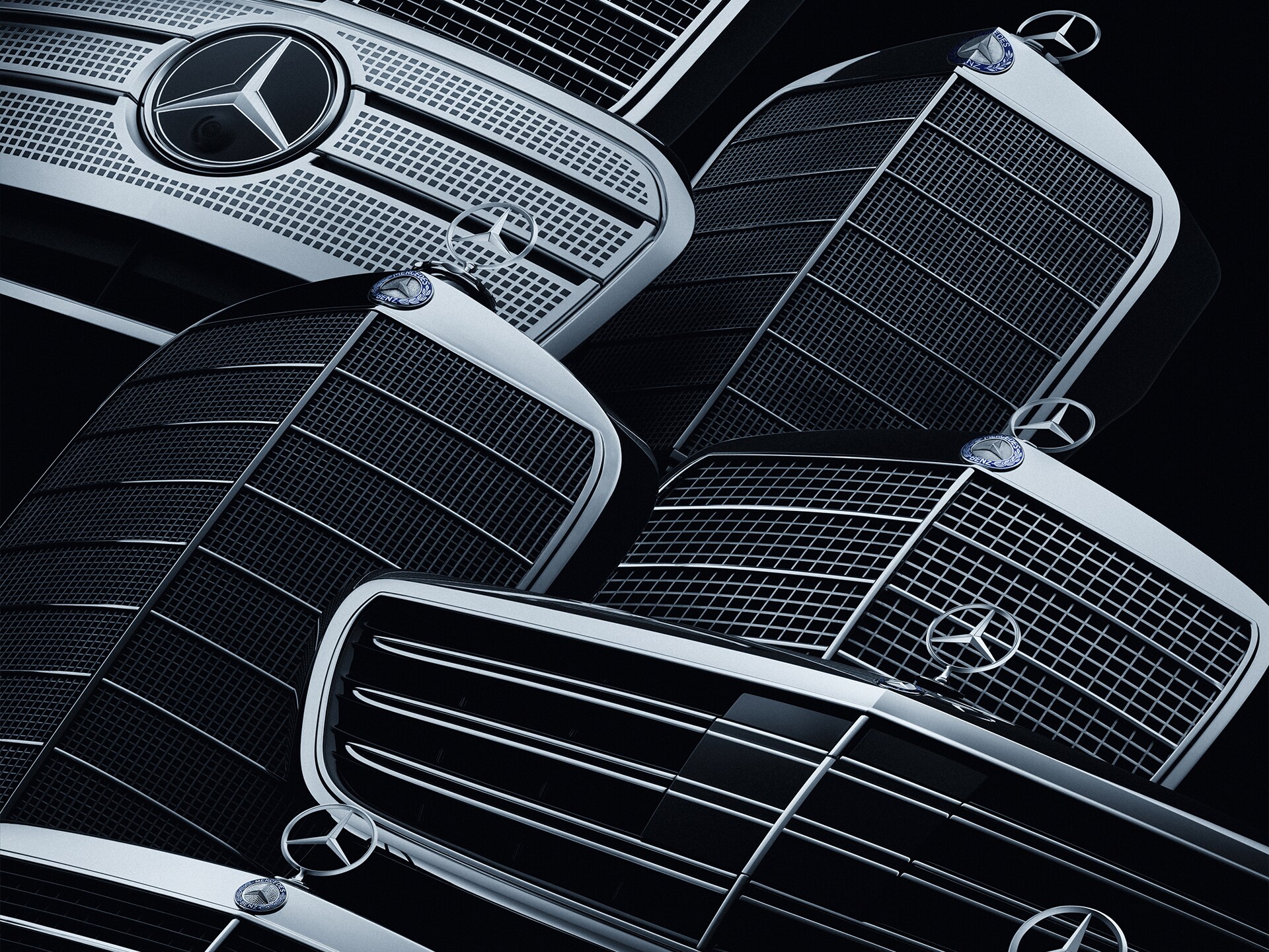 Calidad | Mercedes-Benz Colección de parrillas de radiador de Mercedes-Benz.