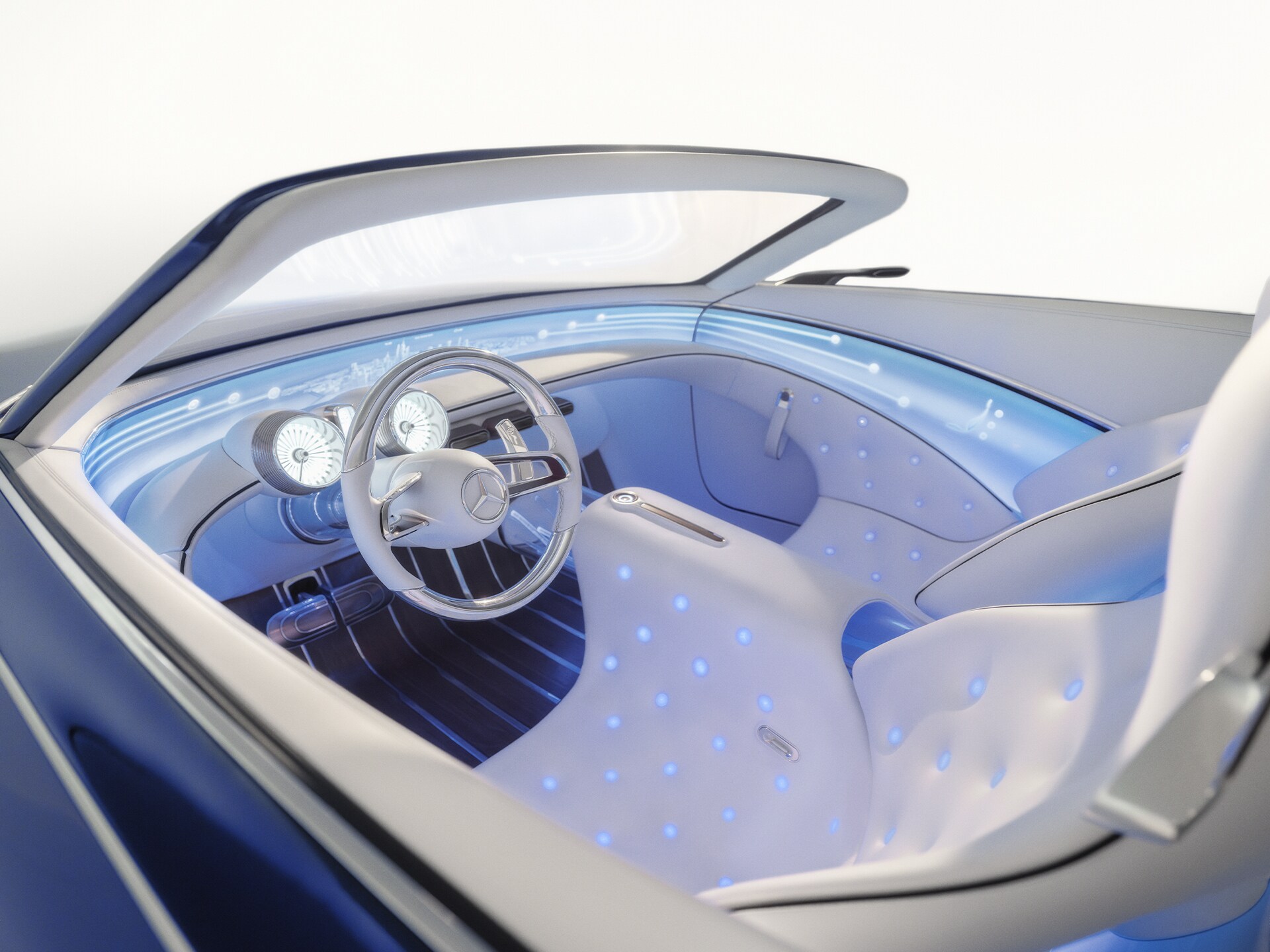 Futuro | Marca | Mercedes-Maybach Una visión del interior de un Mercedes-Maybach en el futuro.