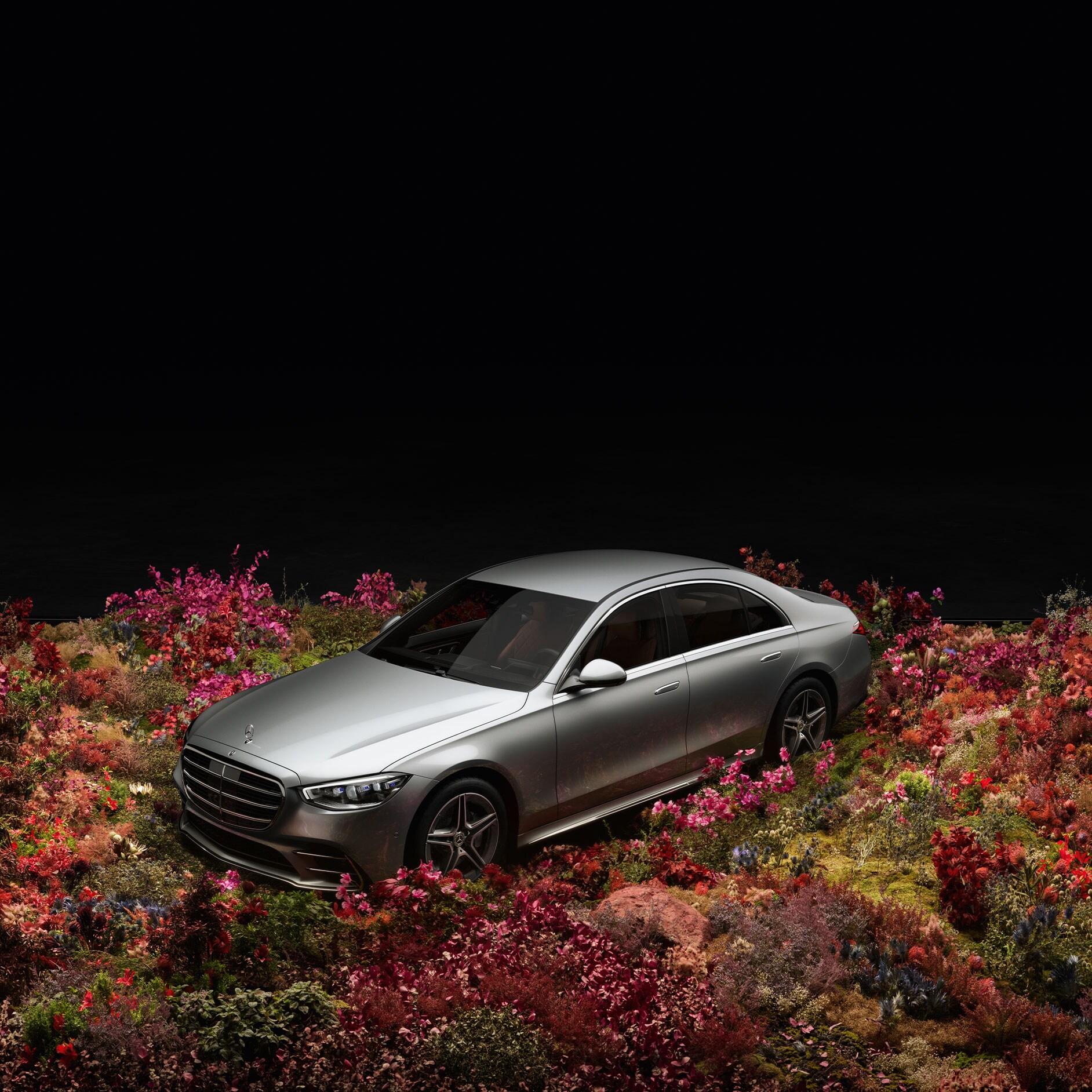 Tecnología que cuida | Conducción automatizada & Sistemas de asistencia a la conducción | Mercedes-Benz Vehículo Mercedes-Benz con un exterior transparente.