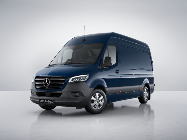 Explora los furgones Mercedes-Benz Furgón Mercedes-Benz Sprinter azul oscuro